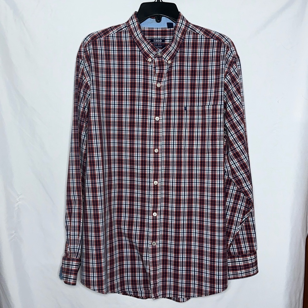 Like New Mens IZOD Stretch Button-Up Dress Shirt